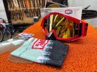 GOGGLE 100% AAA+ MX ROJO POLARIZADO +ESTUCHE TELA +LENTE +LIMPIADOR