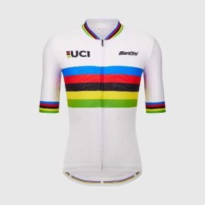 JERSEY SANTINI UCI World Champion Print UNISEX M/CORTA T-L BLANCO RE97175CWCECO