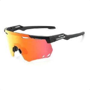 GAFAS ROCKBROS POLARIZADO NEGRO LENTE NARANJA 13006
